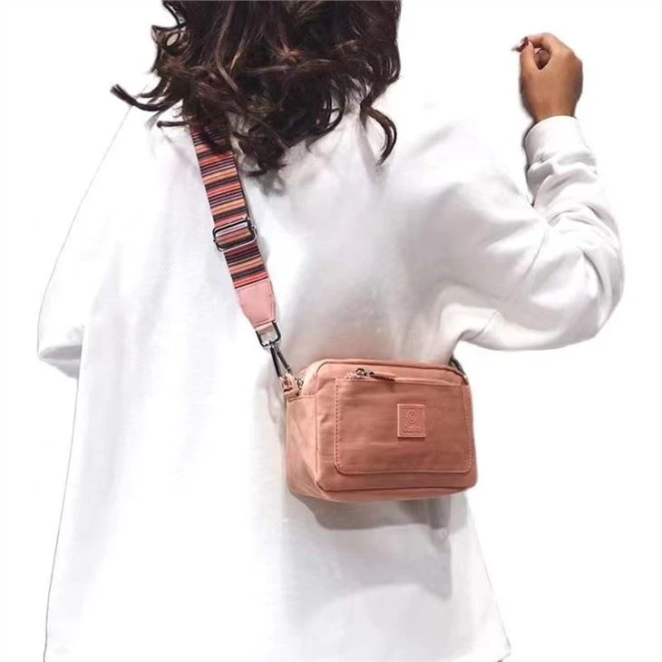 Ny Nylon Macaron Color Cross Body Bag